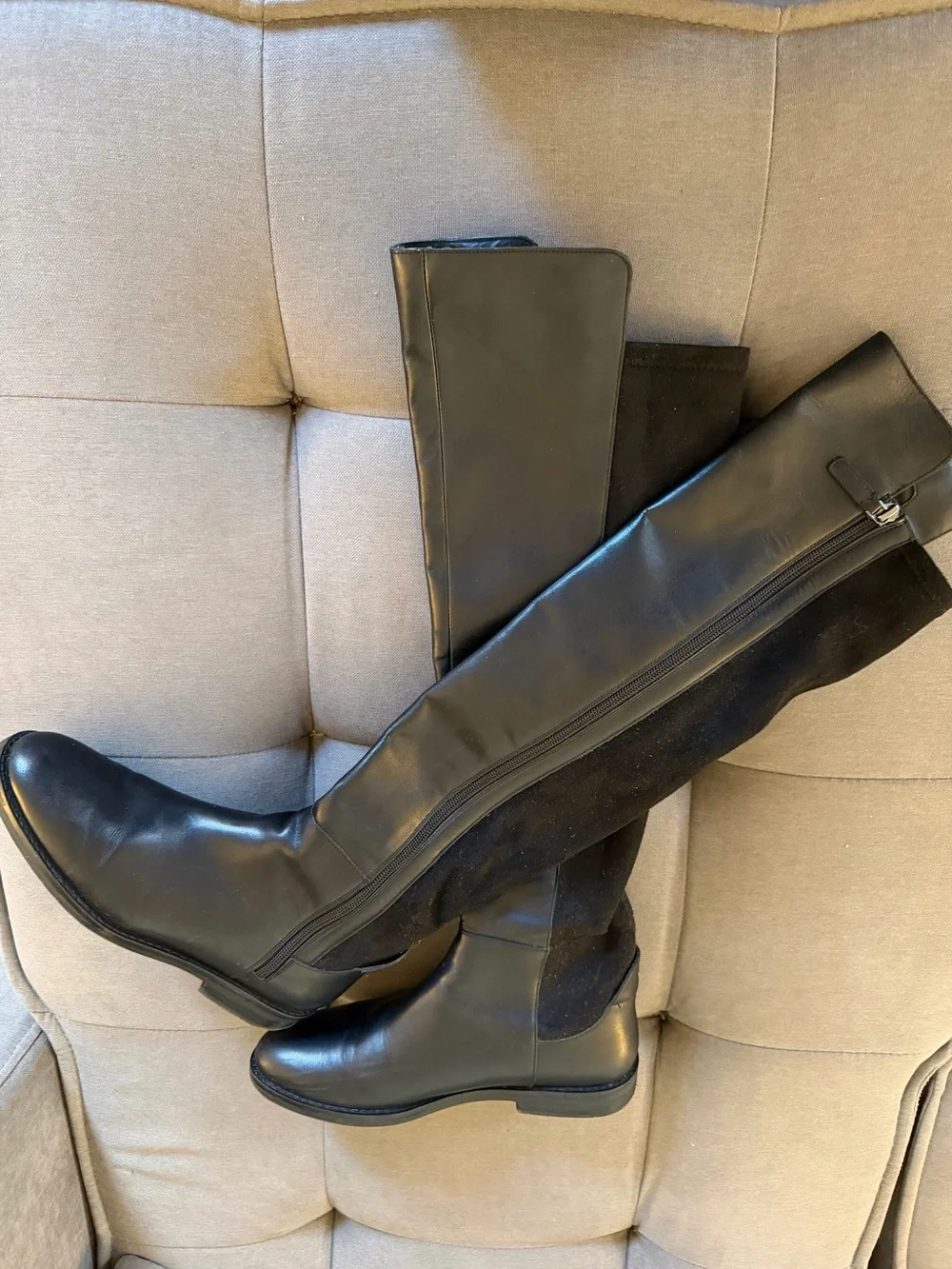 Nine West Women's Black Over-the-Knee Riding Boots